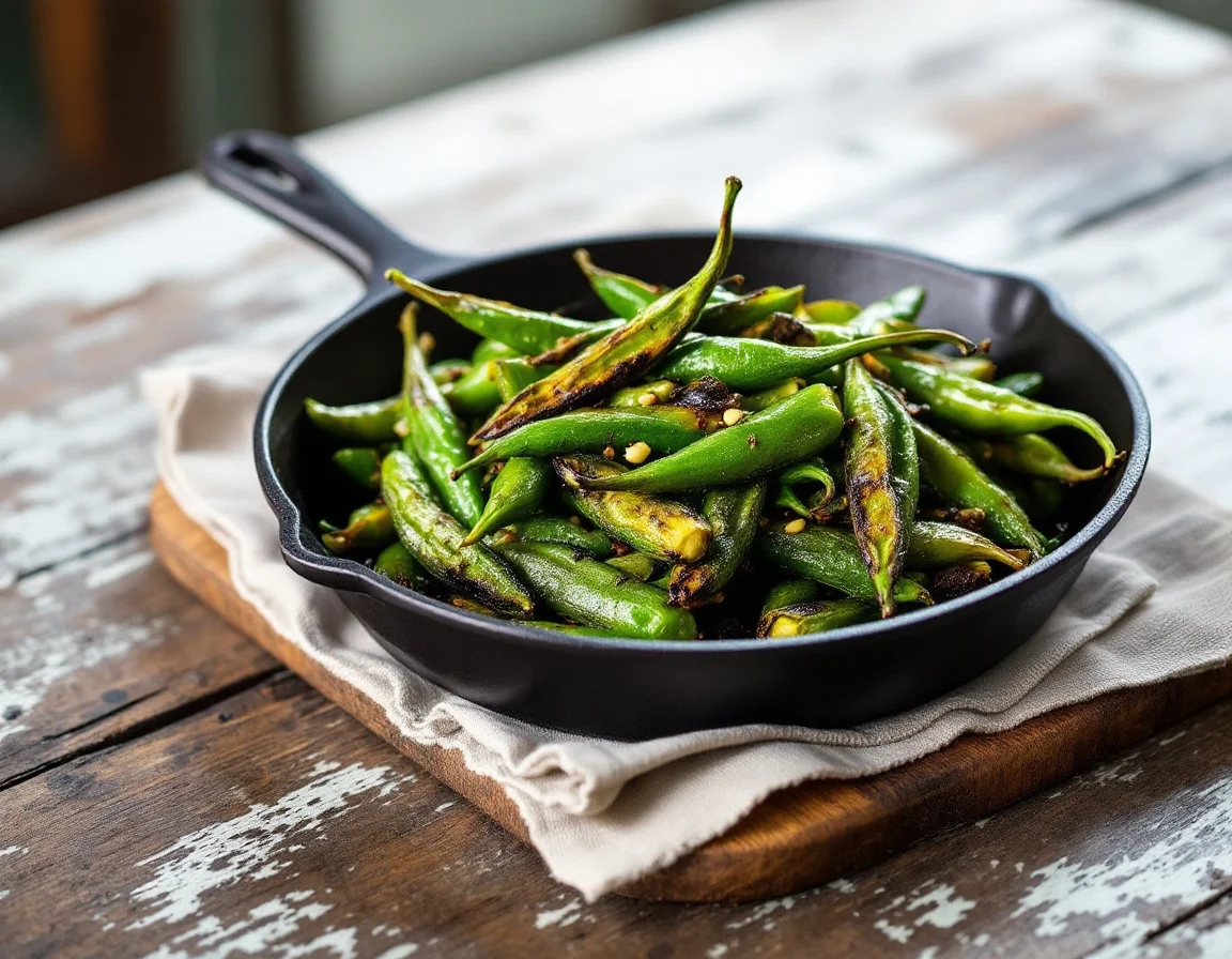 Blistered Okra with Datil Pepper