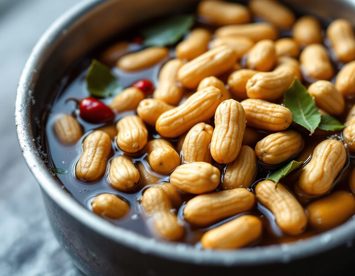 Green Boiled Peanuts with Datil and Bay