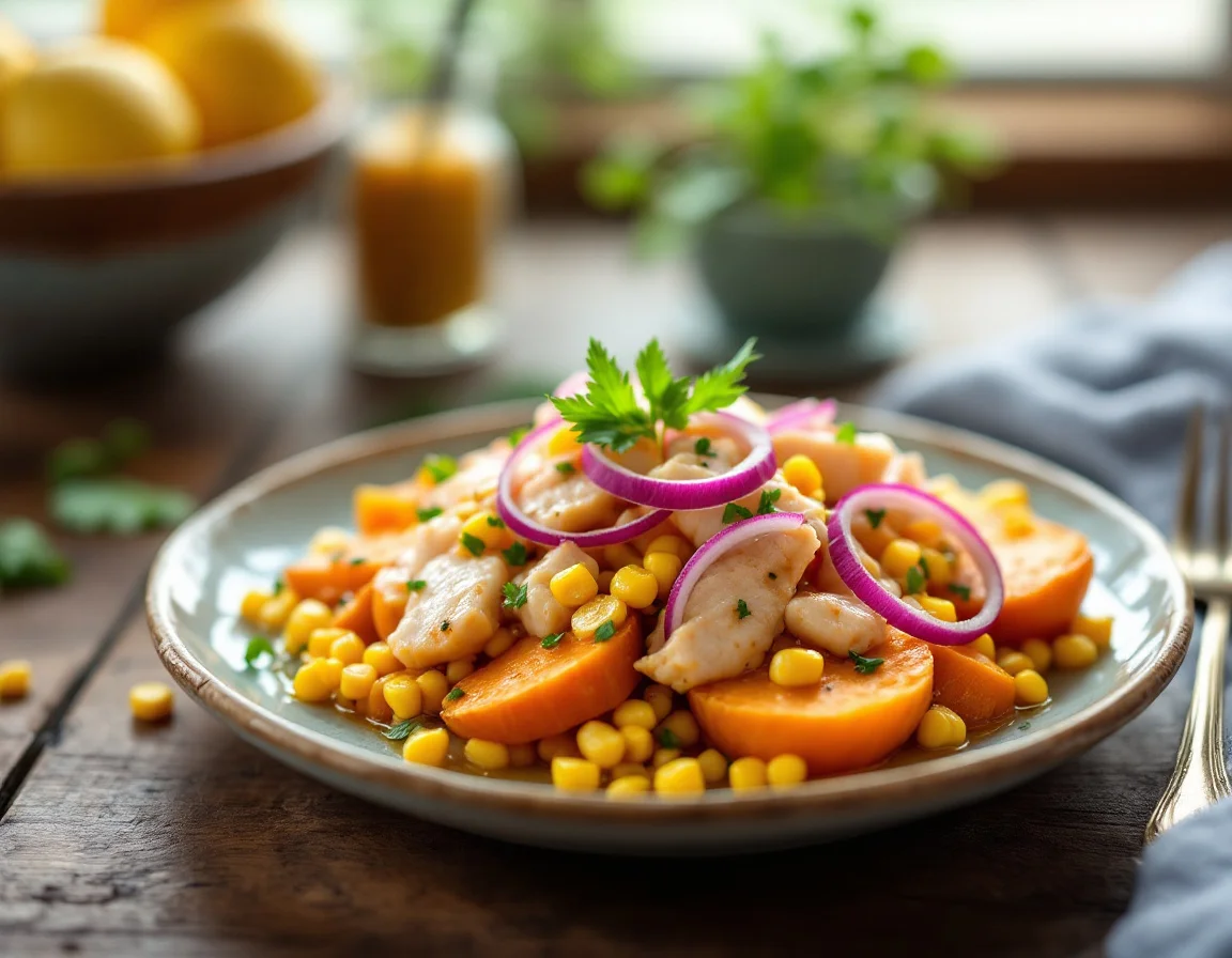 Peruvian-Style Gulf Grouper Ceviche with Leche de Tigre and Sweet Potato