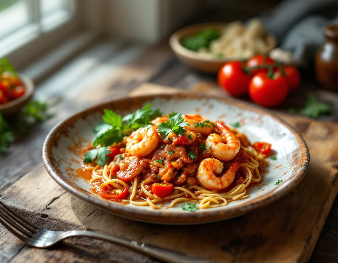Gulf Shrimp Enchilado with Florida Tomatoes and Sweet Pepper