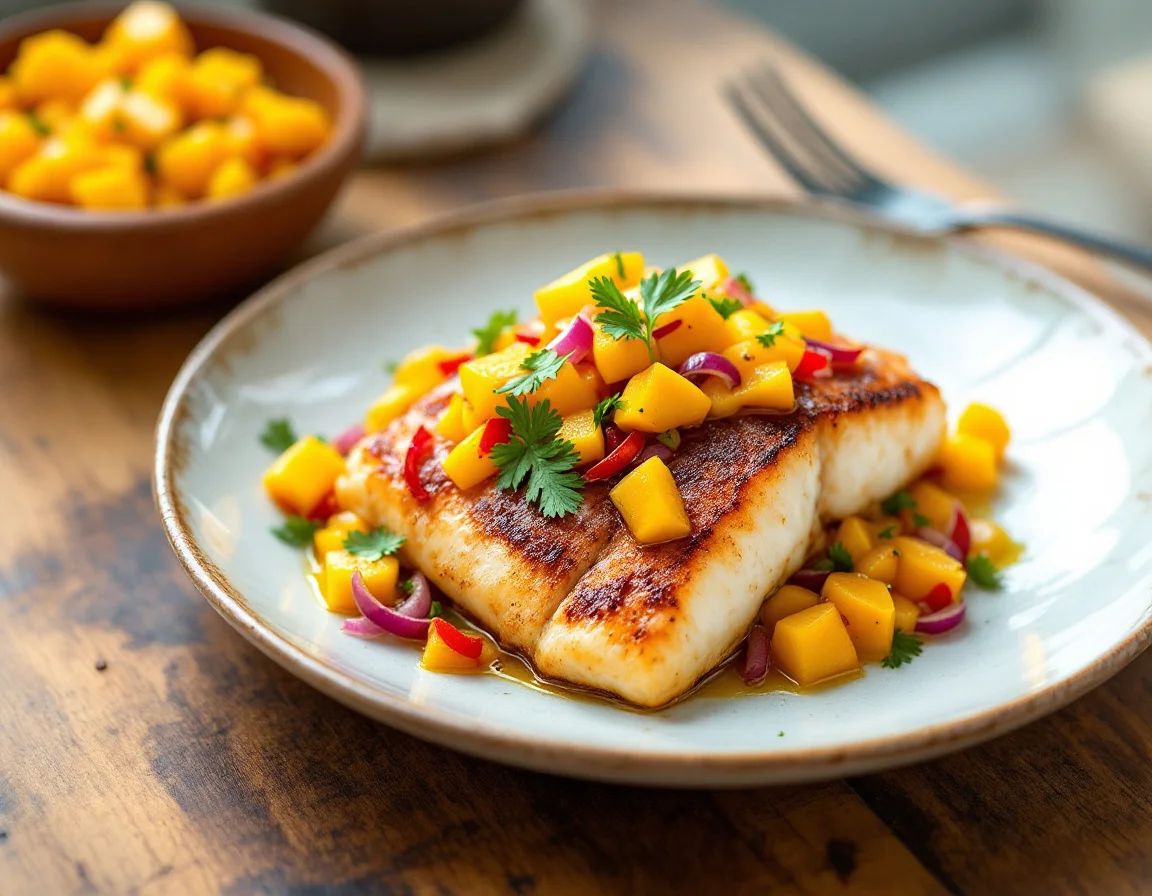 Gulf Snapper with Floribbean Escovitch and Fresh Mango