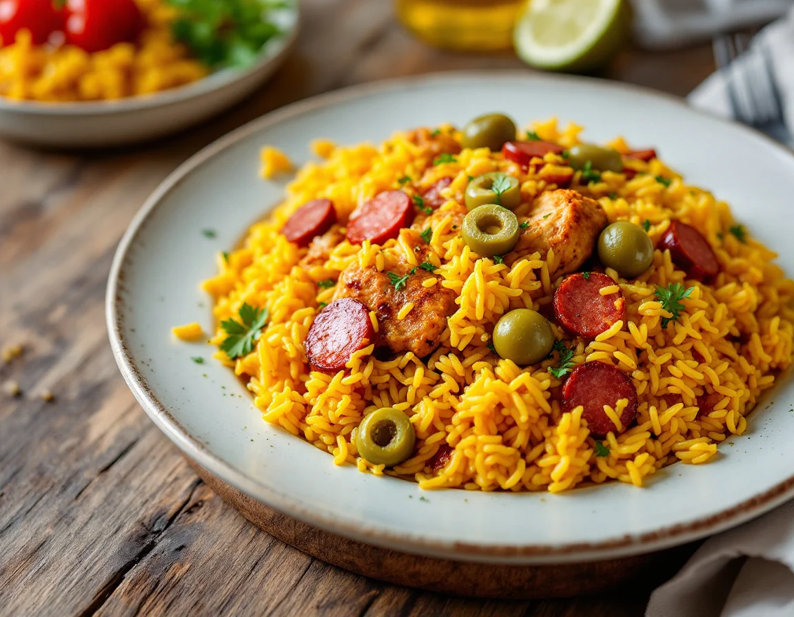 Ybor City Arroz con Pollo with Saffron, Chorizo, and Manzanilla Olives